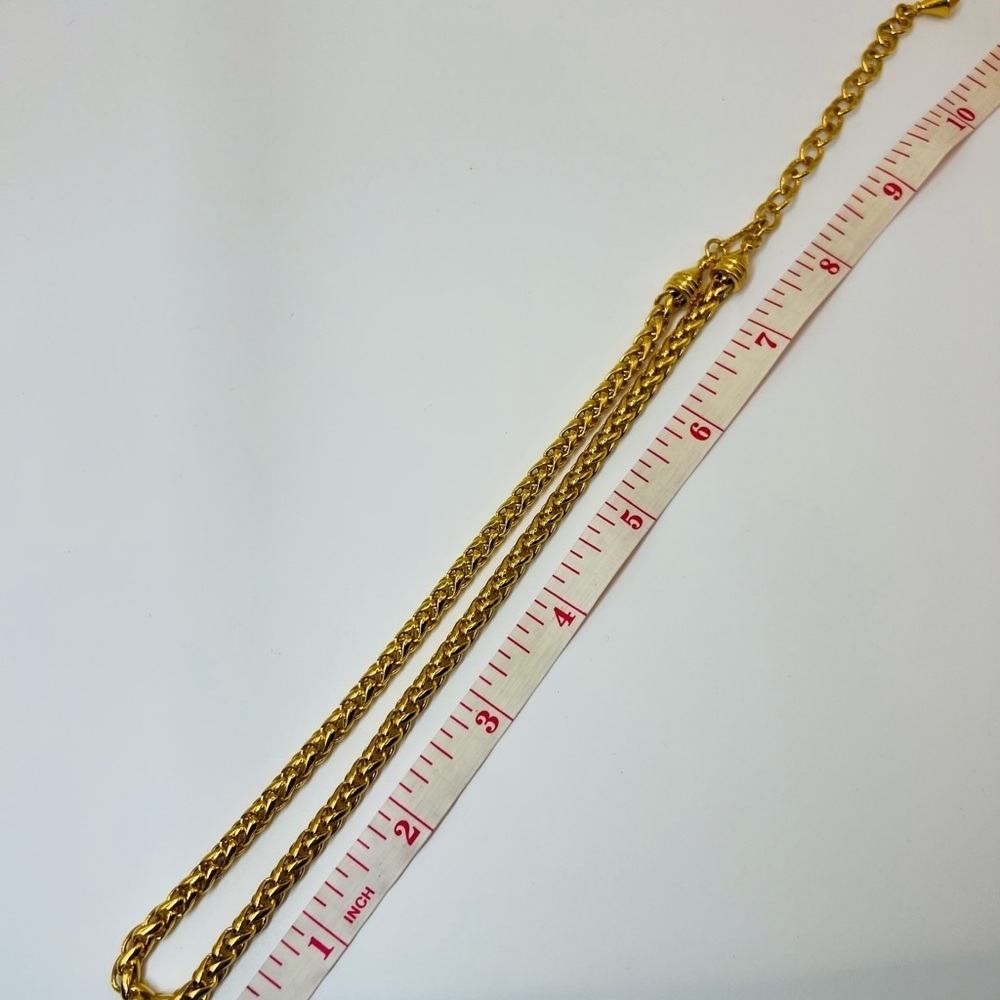 Vintage Gold Tone Rope Chain Necklace Statement Costume Jewelry - Picture 3 of 3